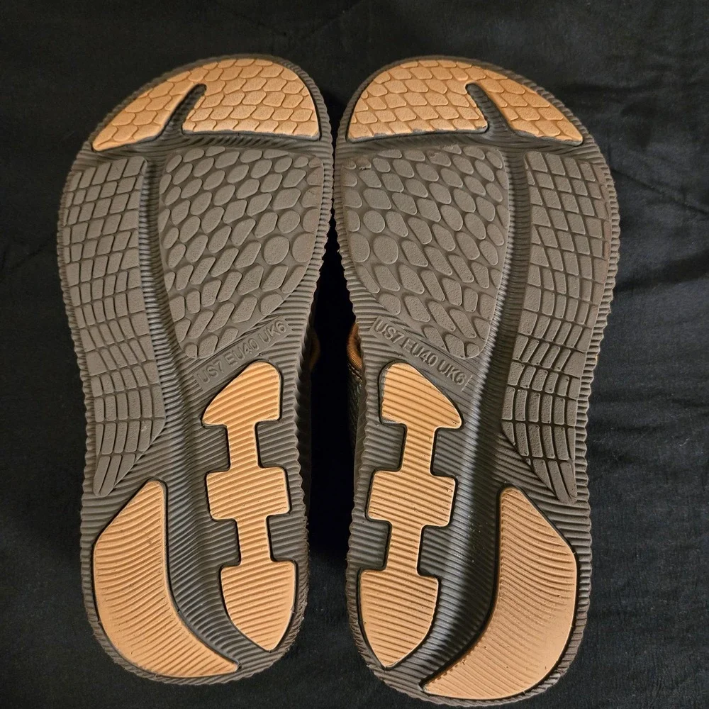 KUAiLU Sandals Mens Size 7 Brown Thong Adjustable Strap Casual Summer Comfort‎